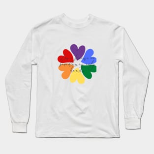 love knows no boundaries only heart Long Sleeve T-Shirt